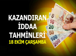 18 Ekim 2017 iddaa tahminleri