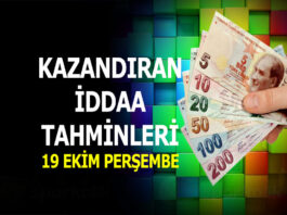 19 Ekim 2017 iddaa tahminleri