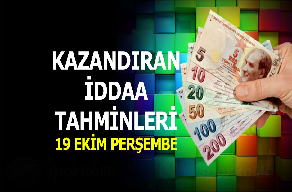 19 Ekim 2017 iddaa tahminleri