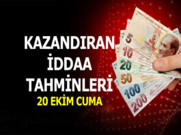 20 Ekim 2017 iddaa tahminleri