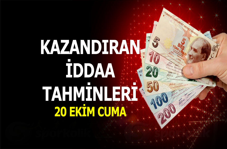 20 Ekim 2017 iddaa tahminleri