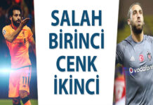 Mohamed Salah birinci Cenk Tosun ikinci Mohamed Salah Cenk Tosun