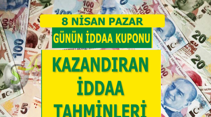 8 Nisan Pazar iddaa tahminleri