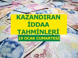 19 Ocak 2019 iddaa tahminleri