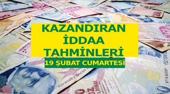 19 Şubat Cumartesi iddaa tahminleri