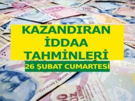 26 Şubat iddaa tahminleri