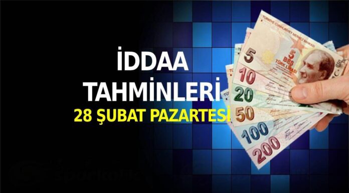 28 Şubat Pazartesi iddaa tahminleri