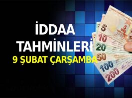 9 Şubat Çarşamba 2022 iddaa tahminleri