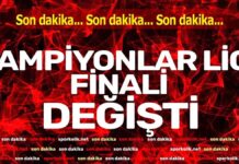 UEFA’dan flaş Şampiyonlar Ligi kararı Şampiyonlar Ligi finali değişti