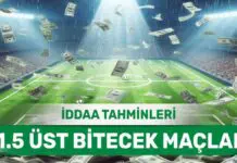 24.03.2024 Pazar 1.5 Üst banko iddaa kuponu