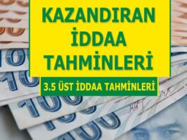 24.03.2024 Pazar 3.5 Üst banko iddaa kuponu