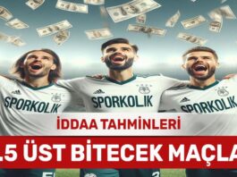 9 Nisan 2024 Salı 2.5 Üst banko iddaa tahminleri