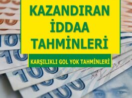 3 Nisan 2024 Çarşamba KG YOK banko iddaa tahminleri