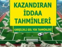 22 Nisan 2024 Pazartesi KG YOK banko iddaa tahminleri