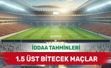 11 Ocak 2025 Cumartesi 1.5 Üst banko iddaa tahminleri
