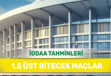 15 Nisan 2025 Salı 1.5 Üst banko iddaa tahminleri