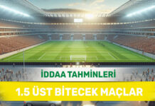 1 Nisan 2025 Salı 1.5 Üst banko iddaa tahminleri
