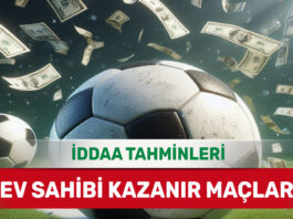 15 Haziran 2025 Pazar MS 1 banko iddaa tahminleri