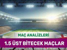 31 Ağustos 2025 Pazar 1.5 Üst yorumlu maç analizleri