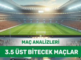 31 Ağustos 2025 Pazar 3.5 Üst yorumlu maç analizleri