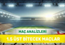 17 Eylül 2025 Çarşamba 1.5 Üst yorumlu maç analizleri