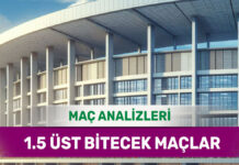 16 Ekim 2025 Perşembe 1.5 Üst yorumlu maç analizleri