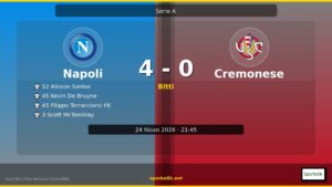 Napoli – Cremonese: 4-0 | Maç Sonrası Detaylı Değerlendirme