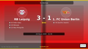 RB Leipzig – 1. FC Union Berlin: 3-1 | Maç Sonrası Detaylı Değerlendirme