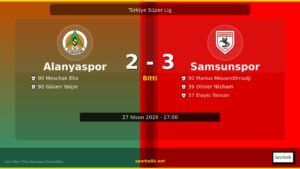 Alanyaspor ile Samsunspor Arasında 90 Dakika Nasıl Sonuçlandı? 2-3