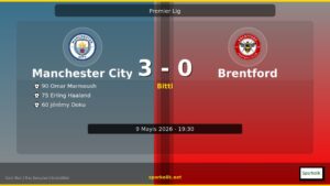 Manchester City Sahadan İstediğini Aldı: 3-0