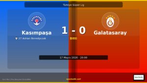 Unutulmaz Bir 90 Dakika Geride Kaldı: Kasımpaşa 1-0 Galatasaray