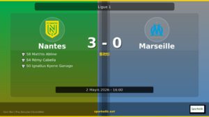 Nantes – Olympique de Marseille: 3-0 | Maç Sonrası Detaylı Değerlendirme