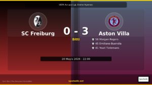 UEFA Kupası Aston Villa’nın: SC Freiburg 0-3 Aston Villa