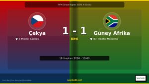 Çekya ve Güney Afrika 1-1 Berabere Kaldı: Dünya Kupası’nda Puanlar Paylaşıldı